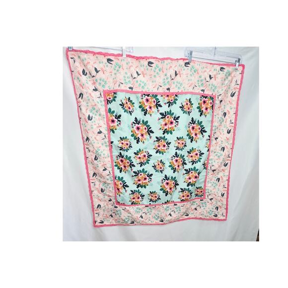 Matilda Jane Floral & Citrus  Double Sided Kids blanket/ Throw  38"x38" - Picture 1 of 13